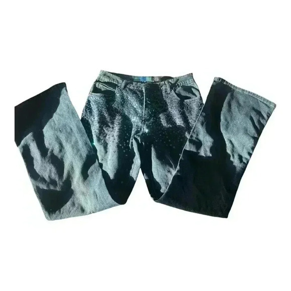 Delia’s Vintage Sequined‎ Flare Jeans Size 11 - Glam & Retro Chic! - Picture 4 of 6